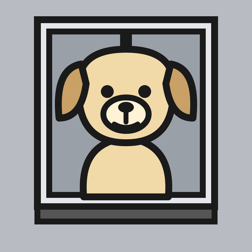 Stuck Elevator Dog logo